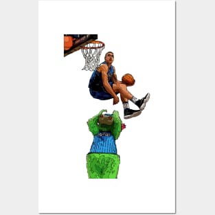 Aaron Gordon Dunk over Orlando Mascot Posters and Art